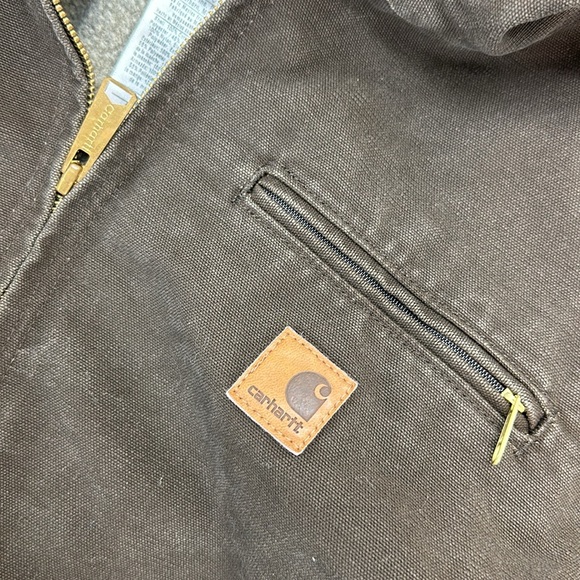 Carhartt Men's Sherpa Lined Sierra Jacket Dark Brown 4XLT Cotton Duck Heavy Duty - Picture 8 of 16